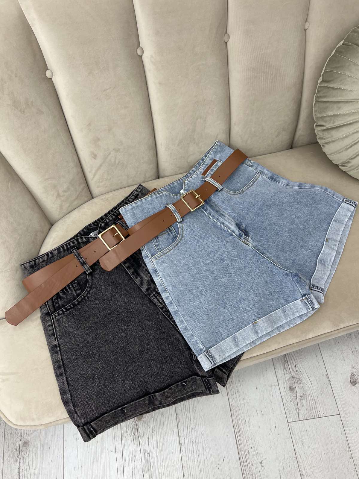 джинсовые шорты с высокой талией